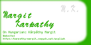 margit karpathy business card
